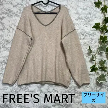 [ 미사용품 ] FREE'S MART 여성용 니트 베이지 V넥