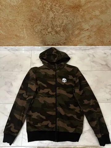 하이드로겐 집업 후드티 카모 패턴/블랙