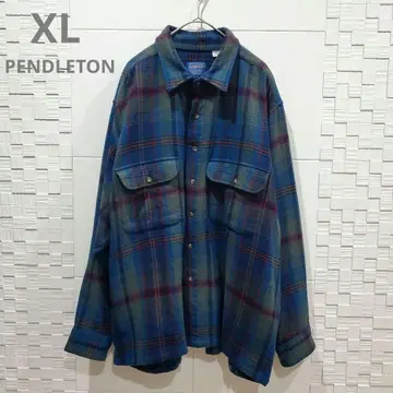 [ XL, 미국제 ] 빈티지 Pendleton 체크 무늬 울 셔츠