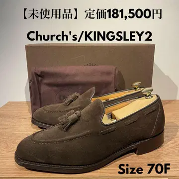 처치스 KINGLSLEY2 태슬 로퍼 스웨이드 브라운 70F