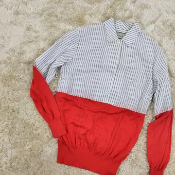 Paul Smith 하프 퓨어 실크 셔츠 블라우스 니트 절개