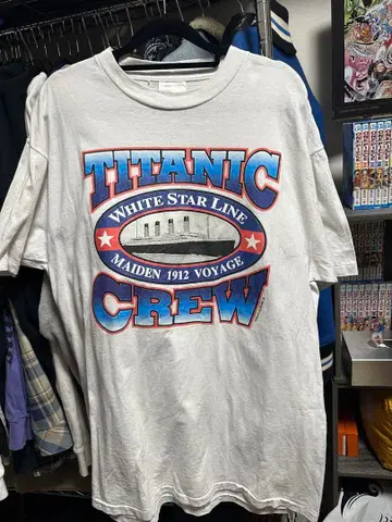 TITANIC CREW T셔츠 화이트 타이타닉 빈티지