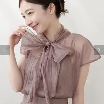 natural couture 보타이 블라우스