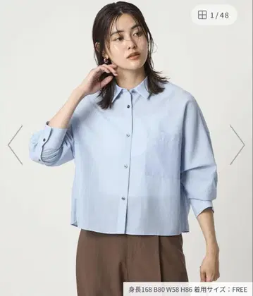 시어 돌먼 셔츠 라이트 블루