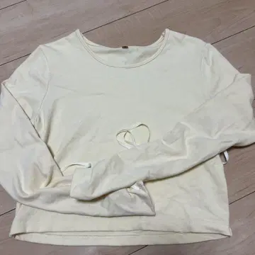 슬리브 레이스업 숏 상의