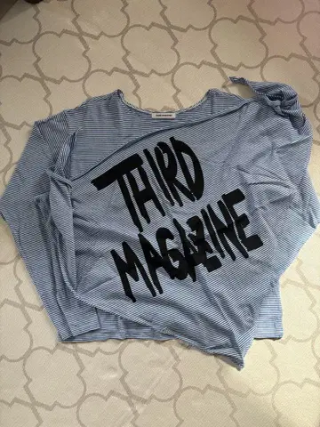 THIRD MAGAZINE 스트라이프 긴팔 T셔츠 & 스카프