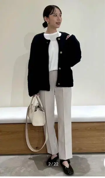 Mila Owen 뒷밴딩 센터 프레스 테이퍼드 팬츠