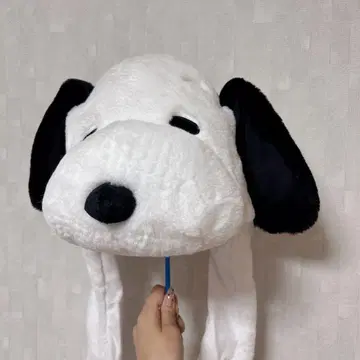 스누피 귀도리 모자 봉제 인형