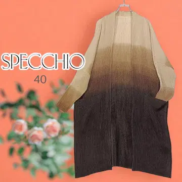SPECCHIO 스페치오 셔틀 플리츠 롱 가디건