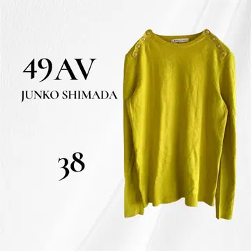 49AV 준코 시마다 상의 긴팔 니트 티셔츠 M 라임 그린