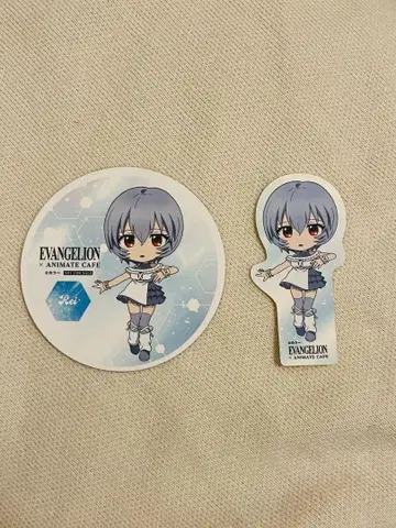 EVANGELION x ANIMATE CAFE 레이 스티커 코스터