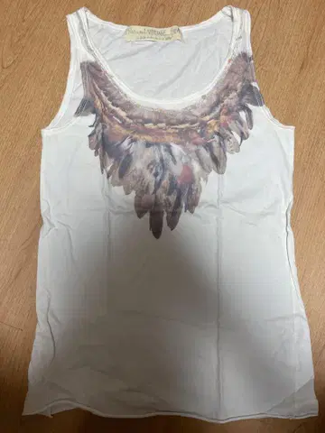 Natural Vintage Goa 깃털 프린트 탱크탑
