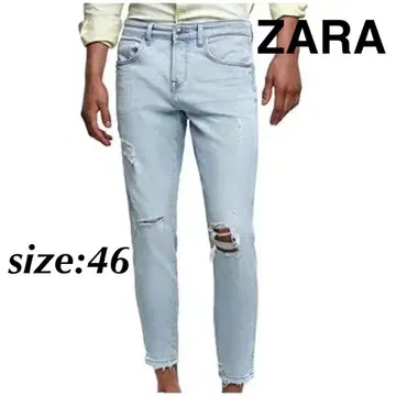 ZARA 자라 스키니 데님 데미지 데님 청바지 데님 46