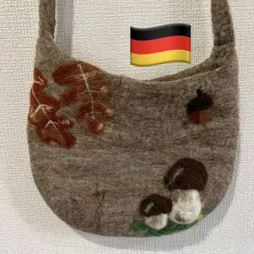 양모 펠트 숄더백 독일 작가 핸드메이드 가을 새상품
