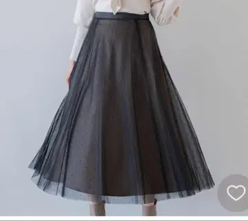 노엘라 라메 도트 샤샤 스커트 블랙
