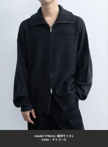SINSS Loose silhouette zip knit