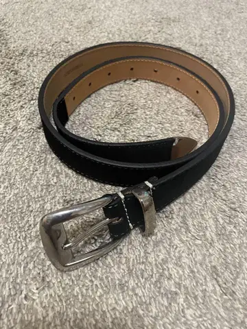 SHISHIKUI 블랙 스웨이드 벨트 M/L