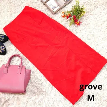 grove 롱 타이트 스커트 ( M ) 빨간색/심플/화려함