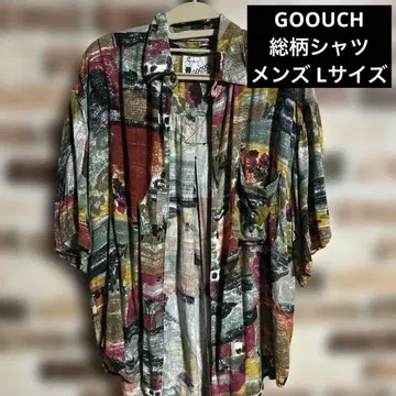 GOOUCH 구치 남성용 올 패턴 셔츠 레트로 빈티지