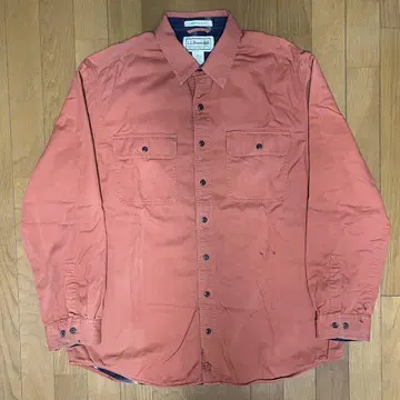 L.L.Bean 오렌지 컬러 체크 안감 긴팔 셔츠