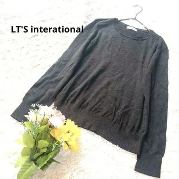잇츠 인터내셔널 [ M ] 상의 니트 긴팔 스트레치