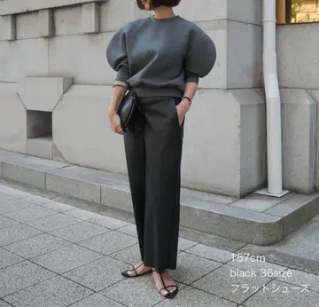 Funcouture Leather PT black 가죽 팬츠