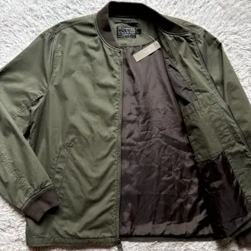 미사용 새상품 J.CREW 밀리터리 블루종 경량 MA-1 카키 L