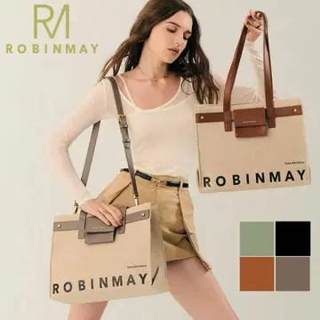 Robin may 토트백 L 차콜 그레이