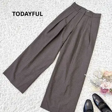 새상품급 TODAYFUL 슬랙스 더블 턱 스무스 트라우저 팬츠 S