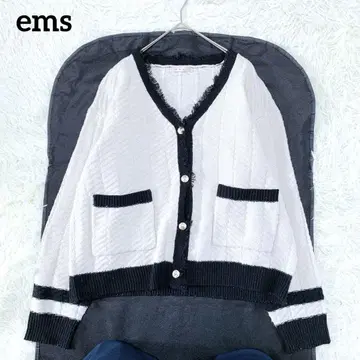 [엠즈] V넥 가디건(F) 겉옷 바이컬러 클래시컬 고급 세탁 가능