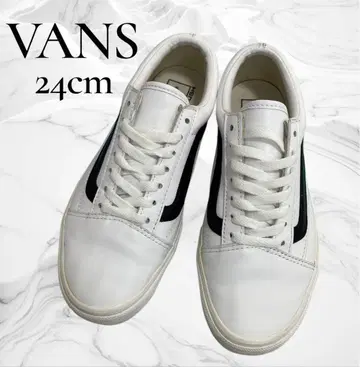 VANS 스니커즈 24cm 화이트/블랙