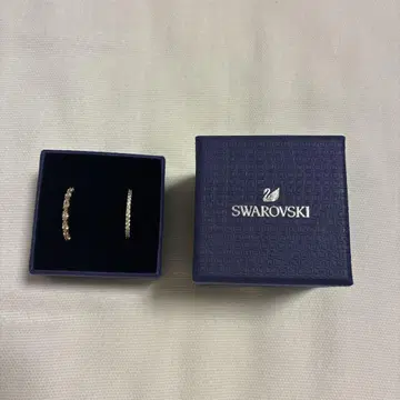Swarovski 골드 크리스탈 반지 2세트