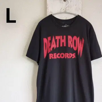 구제 의류 DEATH ROW RECORDS 로고 프린트 T셔츠 L
