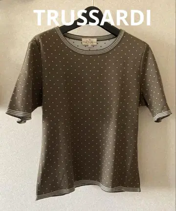 TRUSSARDI 도트 무늬 반팔 니트 40
