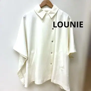 [ 새상품 ] [ 에비짱 ] LOUNIE 판초 실루엣 아우터 자켓 화이트