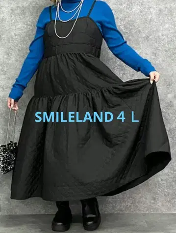 SMILELAND 퀼팅 오버롤 스커트 4L