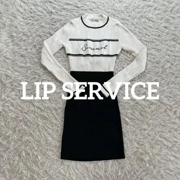 리브 니트 원피스 LP 라인