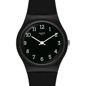 swatch BLACKWAY 블랙 아날로그 시계