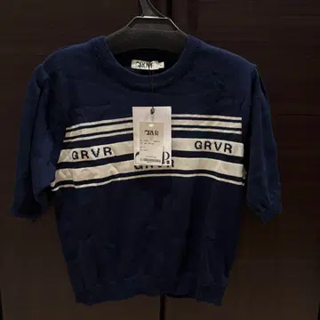 GRVR COREY STRIPE KNIT 반팔 니트 네이비