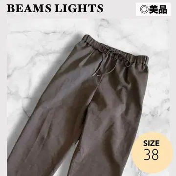 새상품급 빔즈 더블 페이스 테이퍼드 팬츠 38 브라운 BEAMS