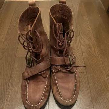 POLO 브라운 가죽 부츠