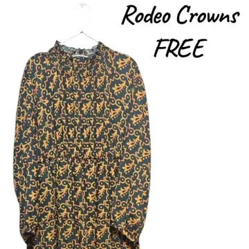 Rodeo Crowns 꽃무늬 롱 원피스 FREE, 허리 넉넉한 밴딩
