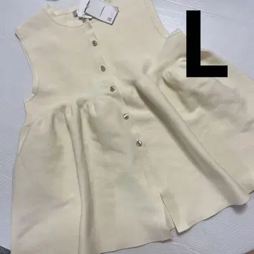 새상품 슬리브리스 페플럼 튜닉 니트 디너 학교 행사