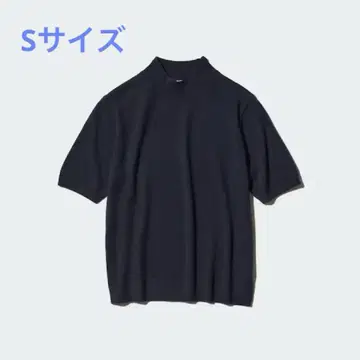 유니클로 캐시미어 모크넥 스웨터 (5부 소매)