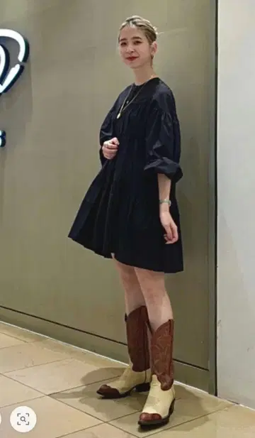 Ray BEAMS 티어드 개더 미니 원피스, 블라우스 F 새상품급