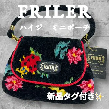택 포함 새상품 FEILER 하이 미니 파우치 슈타이프 블랙 한정품