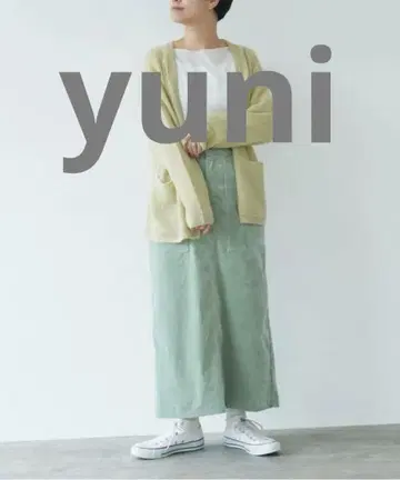 yuni 샴브레이 코듀로이 스커트