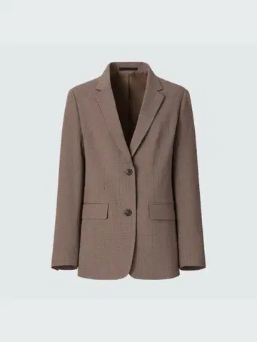 UNIQLO 테일러드 자켓 (체크) 브라운 M