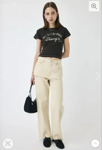 MOUSSY 레이어드 데님 베이지