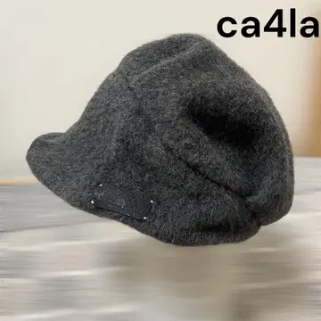 카시라 ca4la 다크 그레이 알파카 60 헌팅 캡 빅 모자